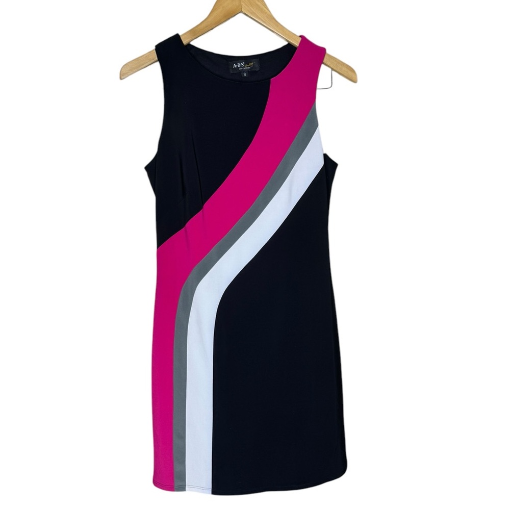 ABS collection sleeveless dress black pink white gray  SMALL